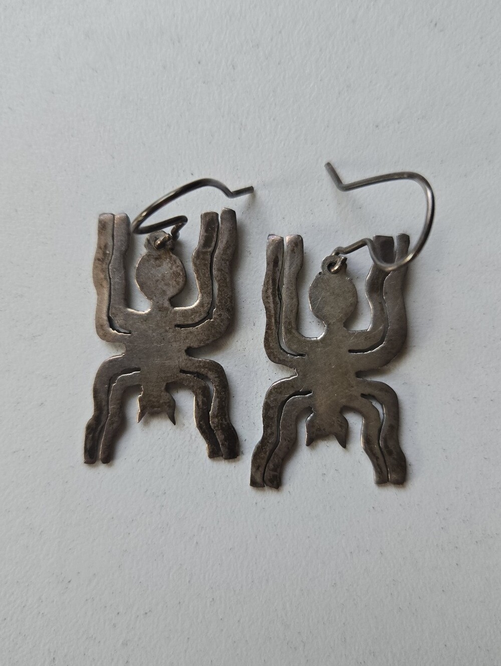 950 Silver Nazca Lines Spider Earrings